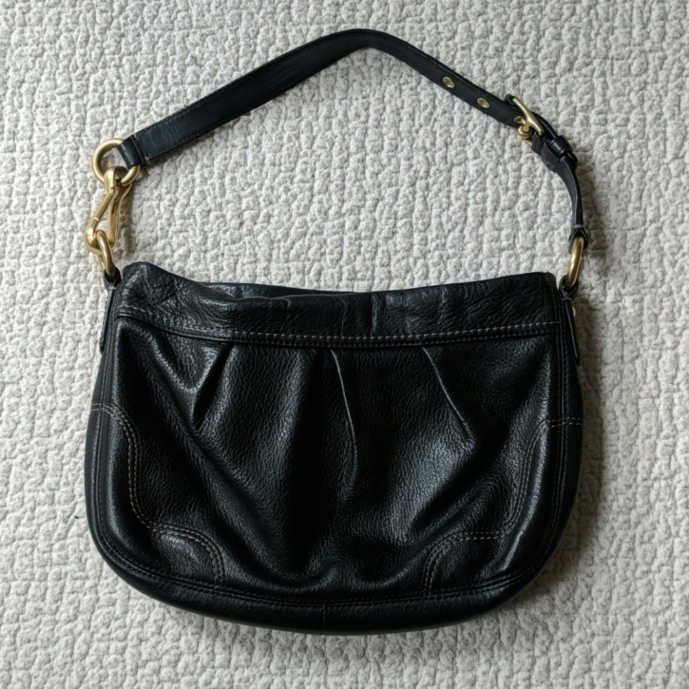 Black Coach leather purse